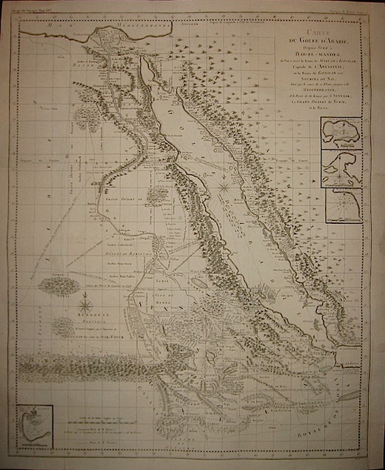 Bruce J. Carte du Golfe d'Arabie, depuis Suez à  Bab-el-Mandeb... 1805 Parigi